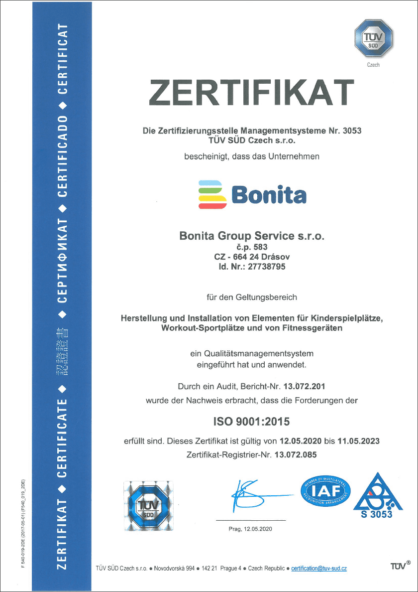 certifikát ISO