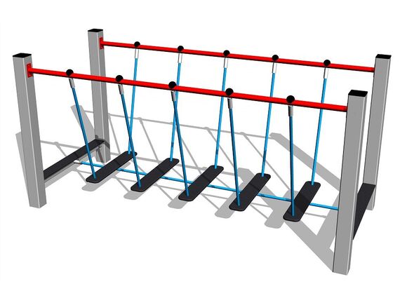 Seil-Balanciersteg BAP-8004KS - silber