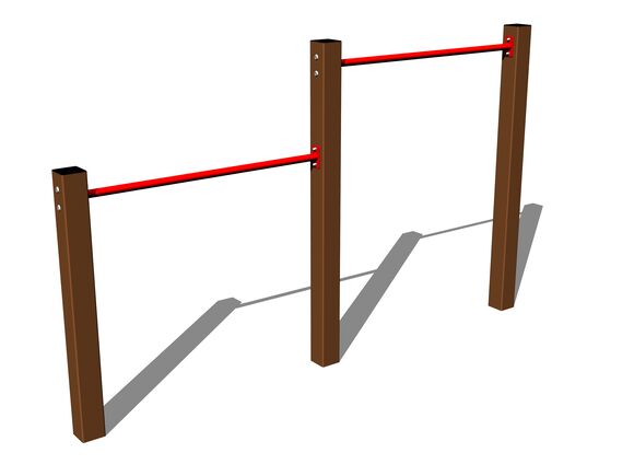 Doppelreckstange HR201KW - braun (f.h. 1,5 m)