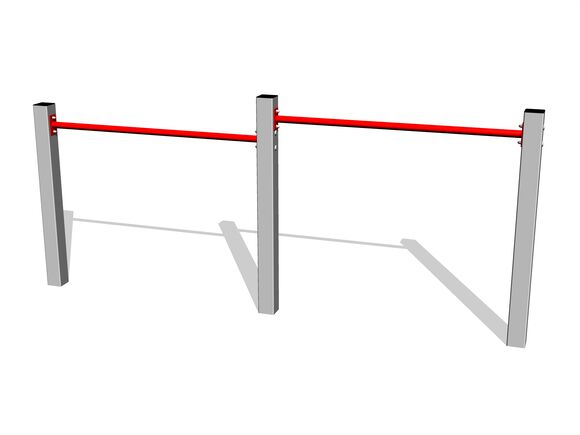 Doppelreckstange - silber (f.h. 1 m)