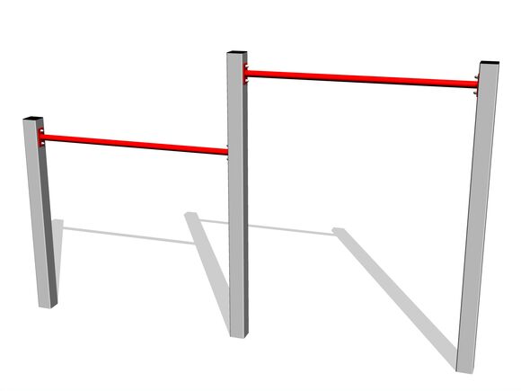 Doppelreckstange - silber (f.h. 1,5 m)