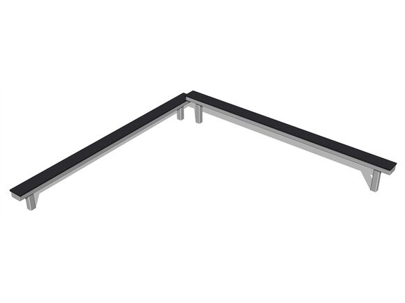 Doppelbalancierbalken - metall (f.h. 1 m)