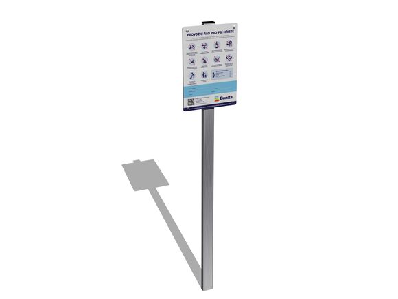 Informationstafel mit Betriebsregeln für den Hundespielplatz IT105K