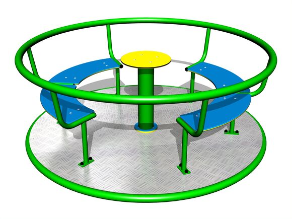 Karussell mit Sitzen (Durchmesser 1,8 m) - grün