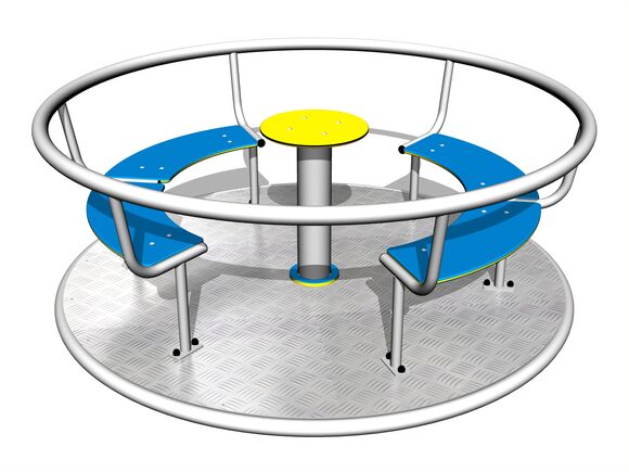 Karussell mit Sitzen (Durchmesser 1,8 m) - silber