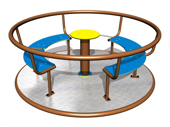 Karussell mit Sitzen (Durchmesser 1,8 m) - metall	