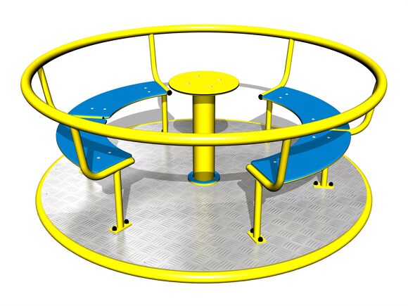 Karussell mit Sitzen (Durchmesser 1,8 m) - metall	