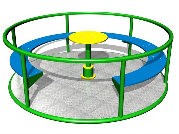 Karussell mit Sitzen KON0003KG (Durchmesser 1,65 m) - grün