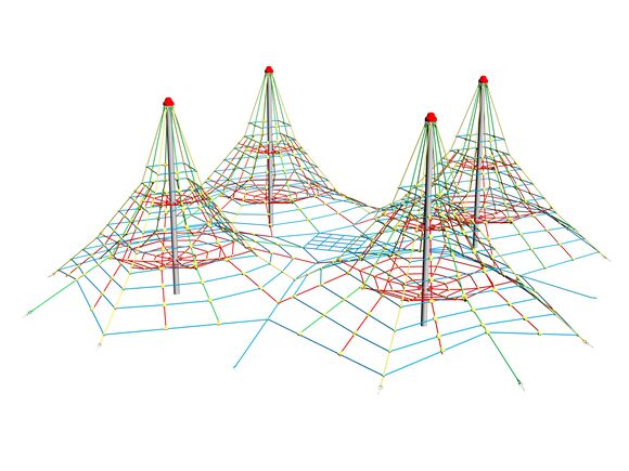Vierfach-Seilpyramide PY164K (f.h. 1 m)