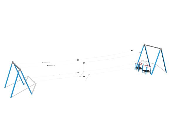 Seilbahn A-Form - blau