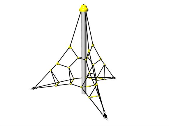 Seilpyramide PY3200K (f.h. 1 m, mit 3 Abspannungen)