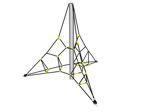 Seilpyramide PY3200K (f.h. 1 m, mit 3 Abspannungen)