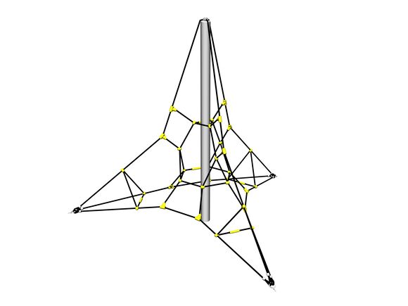 Seilpyramide PY3250K (f.h. 1 m, mit 3 Abspannungen)