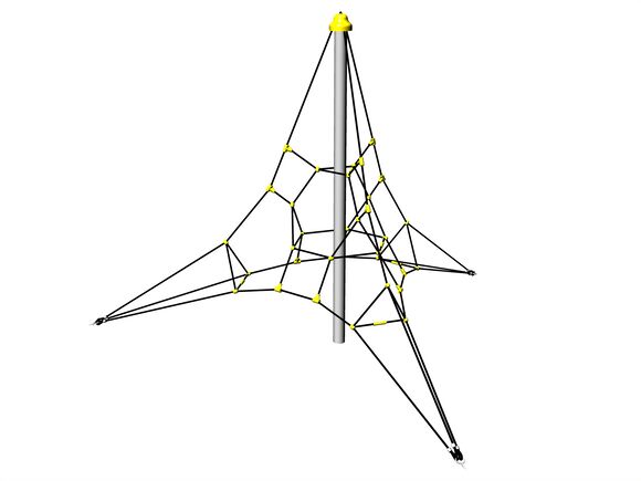 Seilpyramide PY3300K (f.h. 1 m, mit 3 Abspannungen)