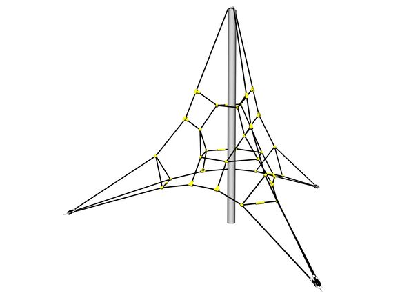 Seilpyramide PY3300K (f.h. 1 m, mit 3 Abspannungen)