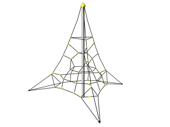 Seilpyramide PY3400K (f.h. 1 m, mit 3 Abspannungen)