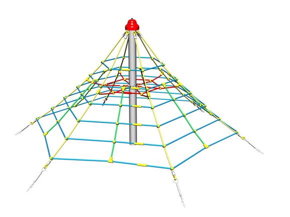 Seilpyramide PY620K (f.h. 1 m, mit 6 Abspannungen)