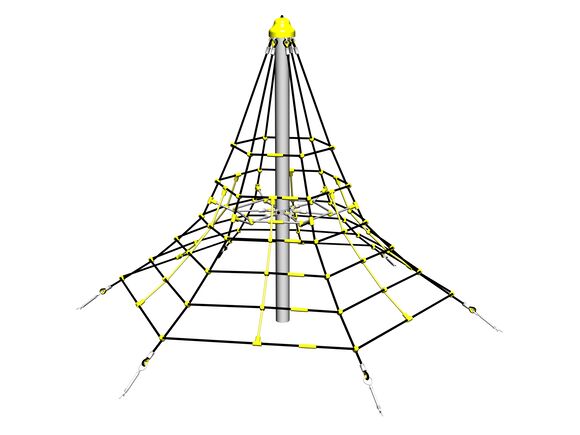 Seilpyramide PY626K (f.h. 1 m, mit 6 Abspannungen)