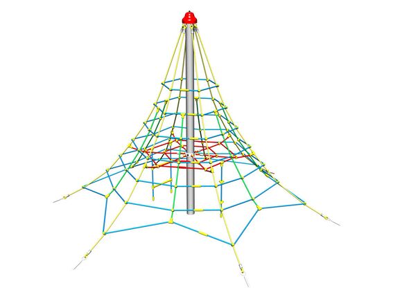 Seilpyramide PY630K (f.h. 1 m, mit 6 Abspannungen)