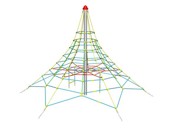 Seilpyramide PY635K (f.h. 1 m, mit 6 Abspannungen)