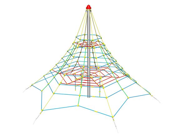 Seilpyramide PY640K (f.h. 1 m, mit 6 Abspannungen)