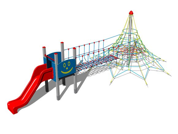 Seilpyramide mit Turm PY-831KS - silber