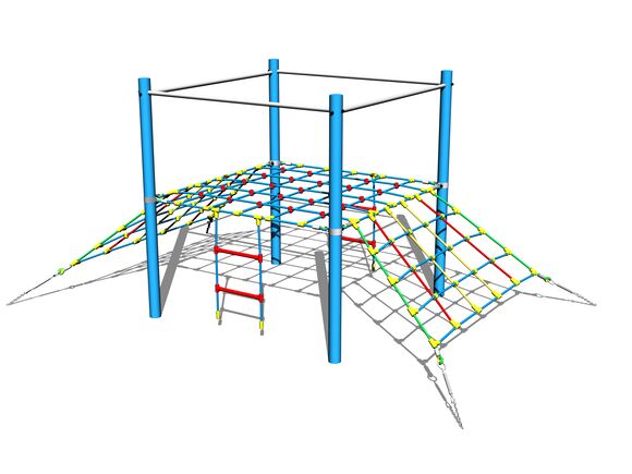 Seilrampe beidseitig LP140KB - blau (f.h. 1 m)
