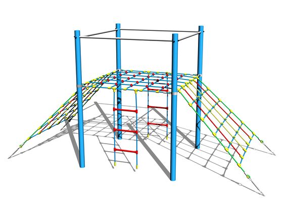 Seilrampe beidseitig LP140KB - blau (f.h. 1,5 m)