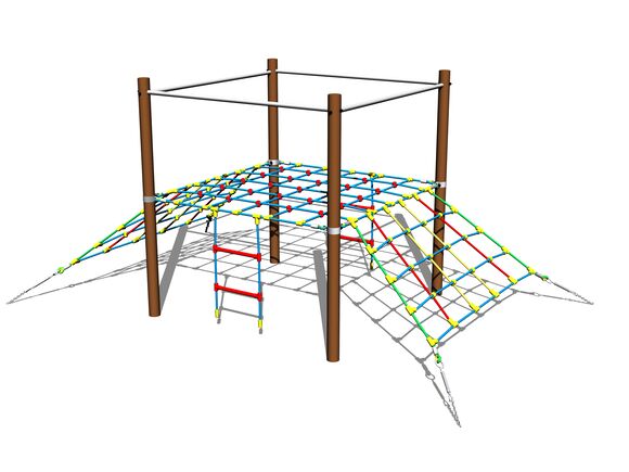Seilrampe beidseitig LP140KW - braun (f.h. 1 m)