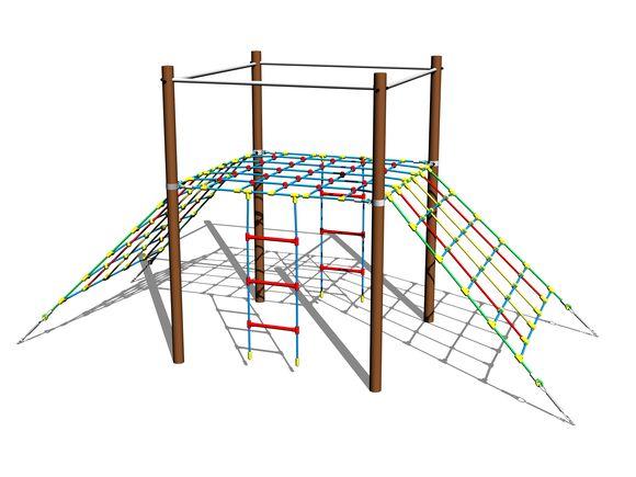 Seilrampe beidseitig LP140KW - braun (f.h. 1,5 m)