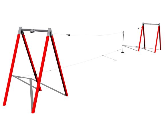 Seilbahn A-Form LD020KR - rot