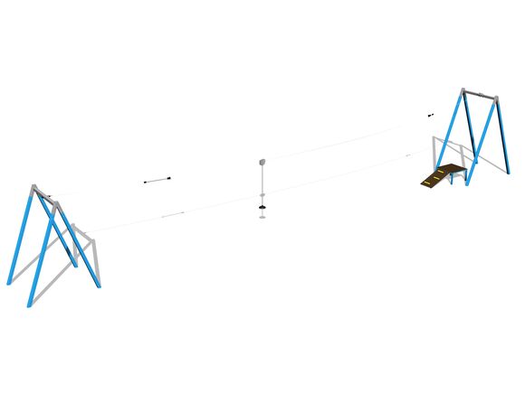 Seilbahn A-Form LD021KB - blau