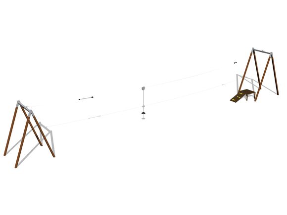 Seilbahn A-Form LD021KW - braun