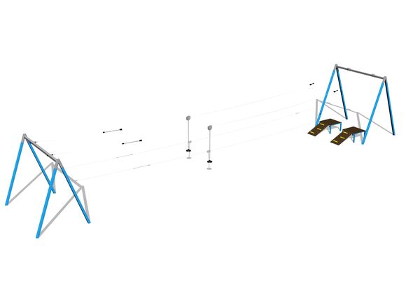 Seilbahn A-Form LD031KB - blau