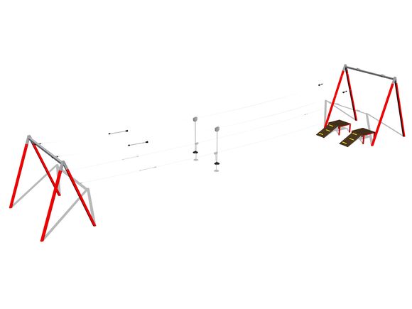 Seilbahn A-Form LD031KR - rot