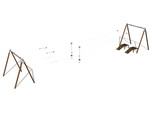 Seilbahn A-Form LD031KW - braun