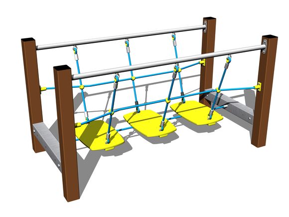 Seil-Balanciersteg LL103KW - braun
