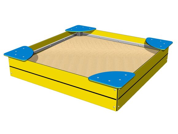 Sandkasten mit Sitzflächen 1,5x1,5 m PIP1515YB