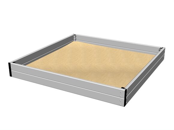 Sandkasten 2x2 m - silber