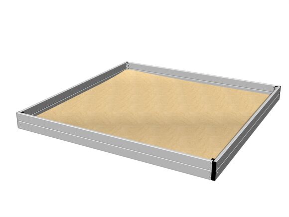 Sandkasten 3x3 m - silber