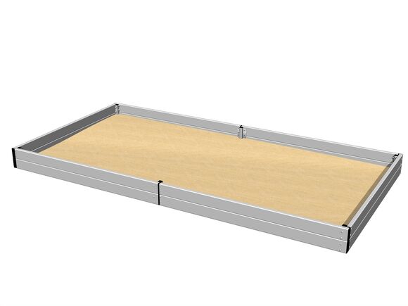 Sandkasten 4x2 m - silber