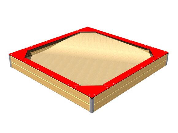 Sitzfläche für Sandkasten 2x2 m SP220DR - rot