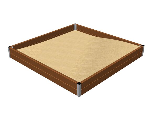 Sandkasten 2x2 m PI220KW - braun