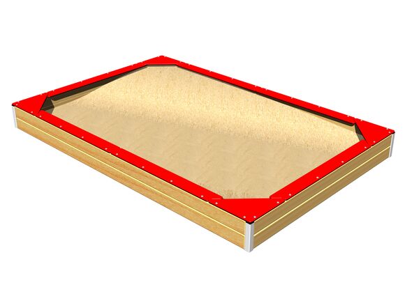 Sitzfläche für Sandkasten 3x2 m SP320DR - rot