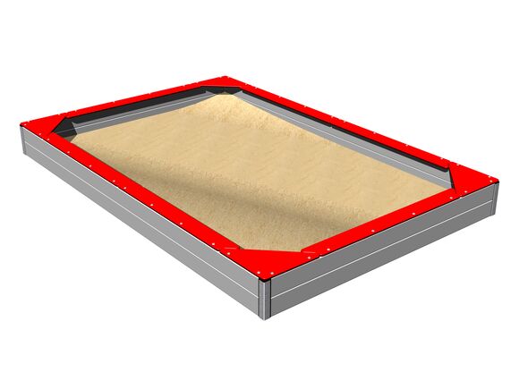 Sitzfläche für Sandkasten 3x2 m SP320KR - rot