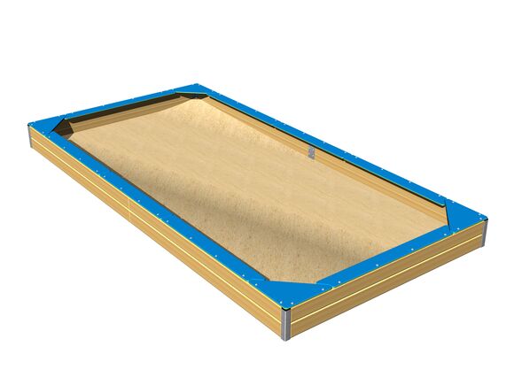 Sitzfläche für Sandkasten 4x2 m SP420DB - blue