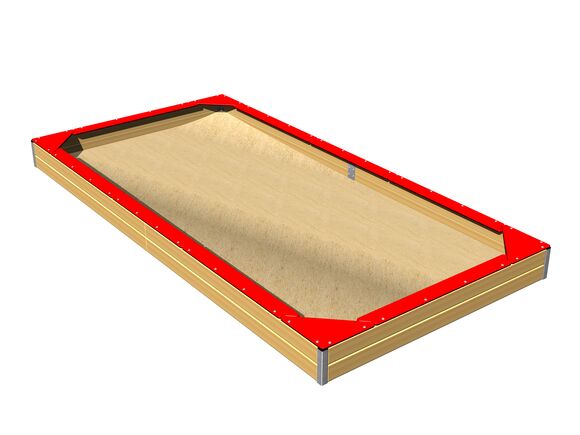 Sitzfläche für Sandkasten 4x2 m SP420DR - rot