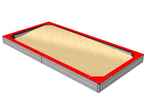 Sitzfläche für Sandkasten 4x2 m SP420KR - rot