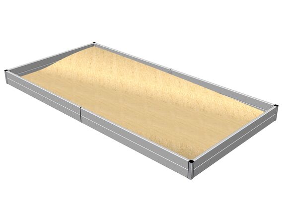 Sandkasten 4x2 m PI420KS - silber
