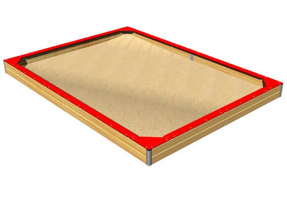 Sitzfläche für Sandkasten 4x3 m SP430DR - rot